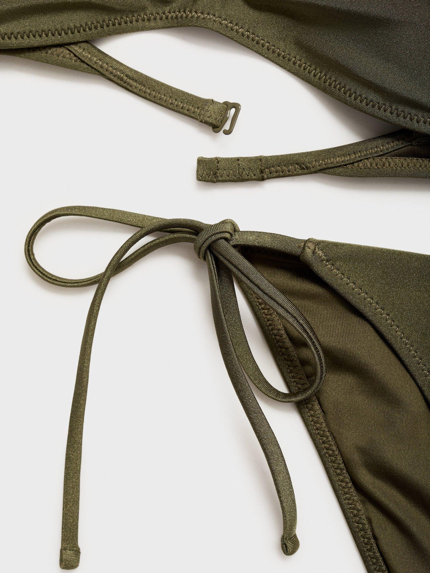 Product image 5 of 7, which shows Mango Delfos Bikini Top, Khaki, S
