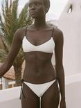 Mango Faro Triangular Bikini Top, White