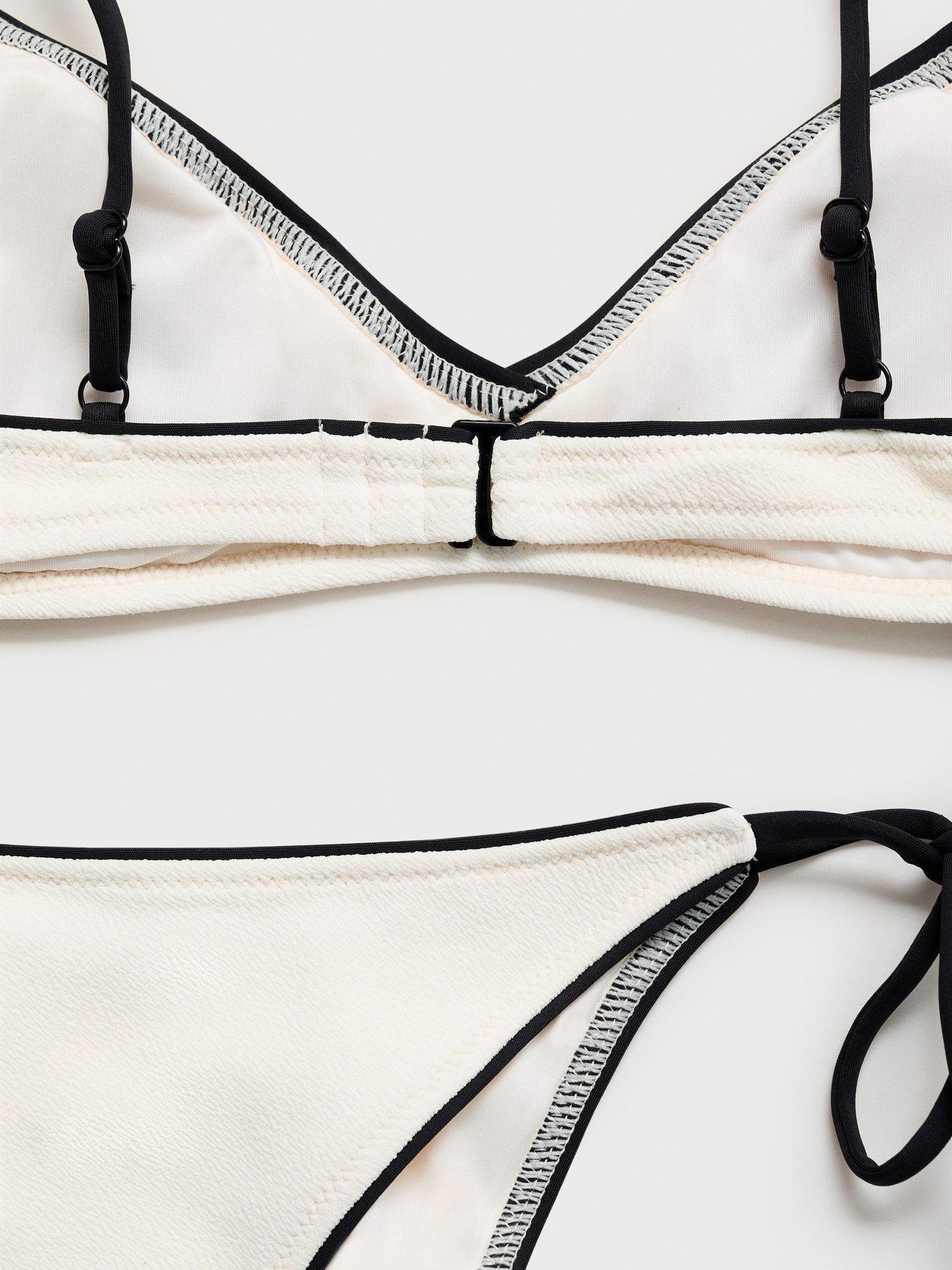 Product image 5 of 6, which shows Mango Faro Triangular Bikini Top, White, L