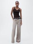 Mango Knit V Neck Sleeveless Top
