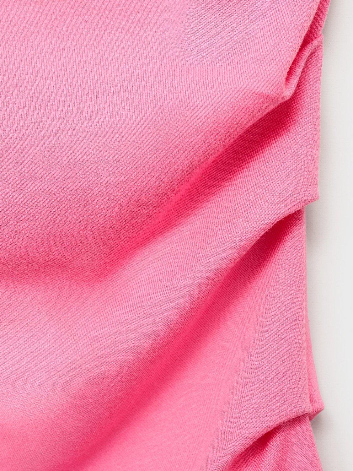 Product image 7 of 7, which shows Mango Juls Drape Sleeveless Top, Pink, XS