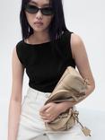 Mango Mushu Sleeveless Knit Top, Black
