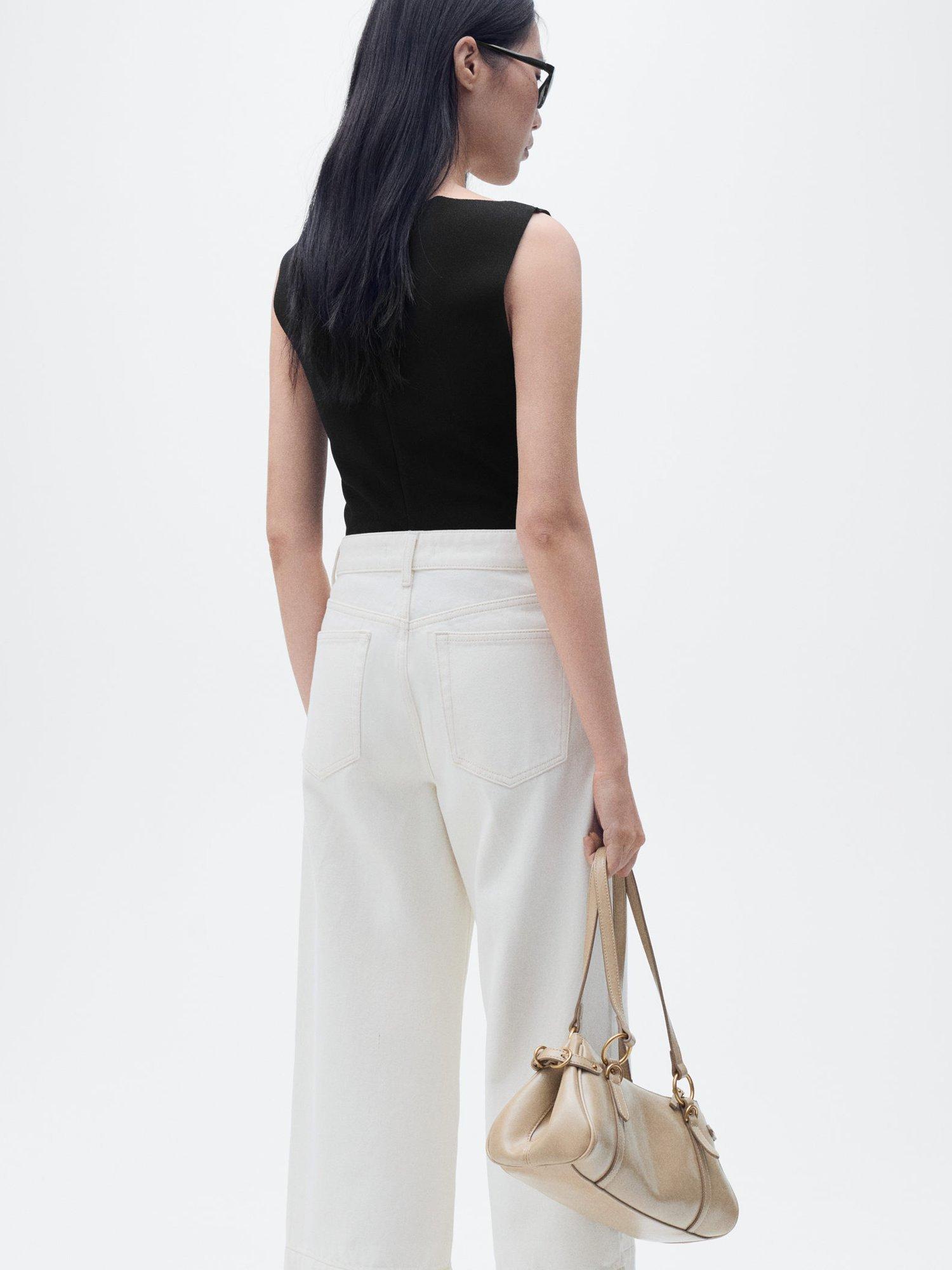Product image 4 of 8, which shows Mango Mushu Sleeveless Knit Top, Black, 4XL