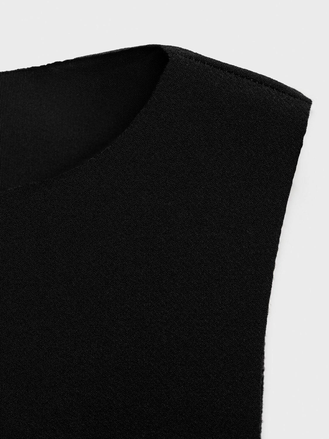 Product image 5 of 8, which shows Mango Mushu Sleeveless Knit Top, Black, 4XL
