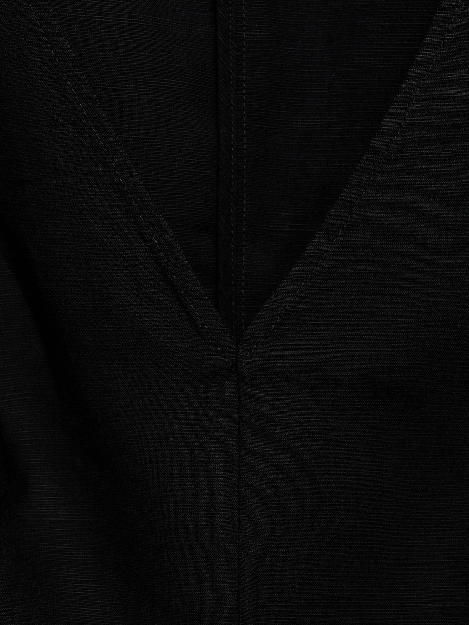 Product image 5 of 7, which shows Mango Pep Sleeveless V Neck Top, Black, XXS