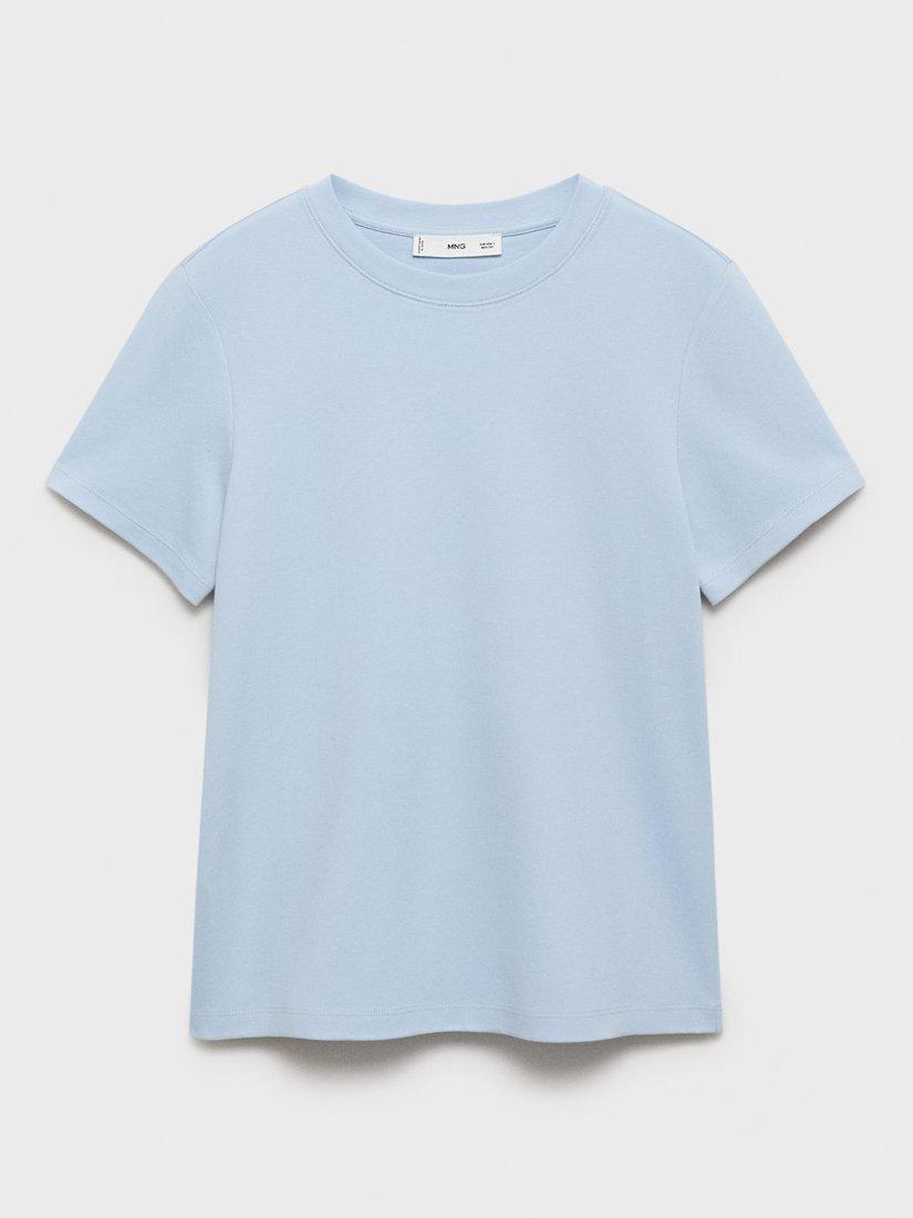 Product image 3 of 8, which shows Mango Rita Short Sleeve T-Shirt, Lt-Pastel Blue, XS