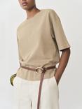 Mango Sita Oversized T-Shirt, Beige