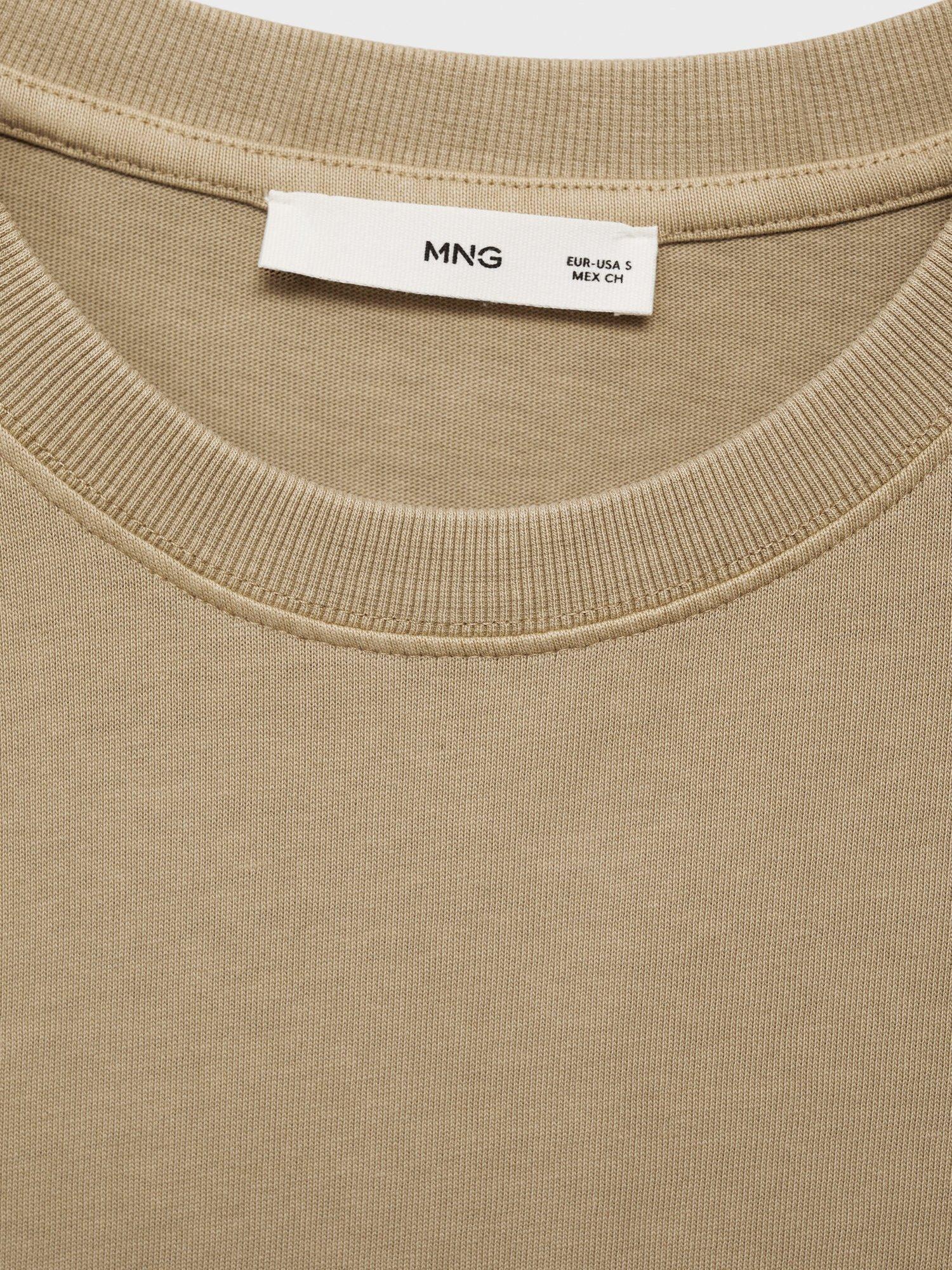 Product image 6 of 6, which shows Mango Sita Oversized T-Shirt, Beige, L