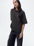 Mango Sita Oversized T-Shirt, Charcoal