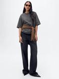Mango Sita Oversized T-Shirt, Charcoal
