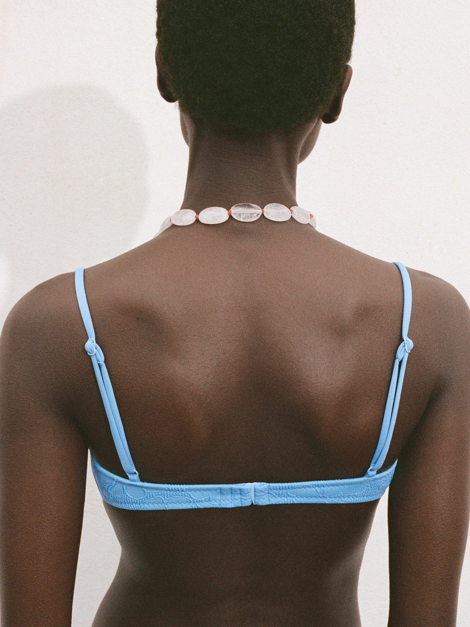 Product image 4 of 6, which shows Mango Turqueta Bikini Top, Pastel Blue, XS