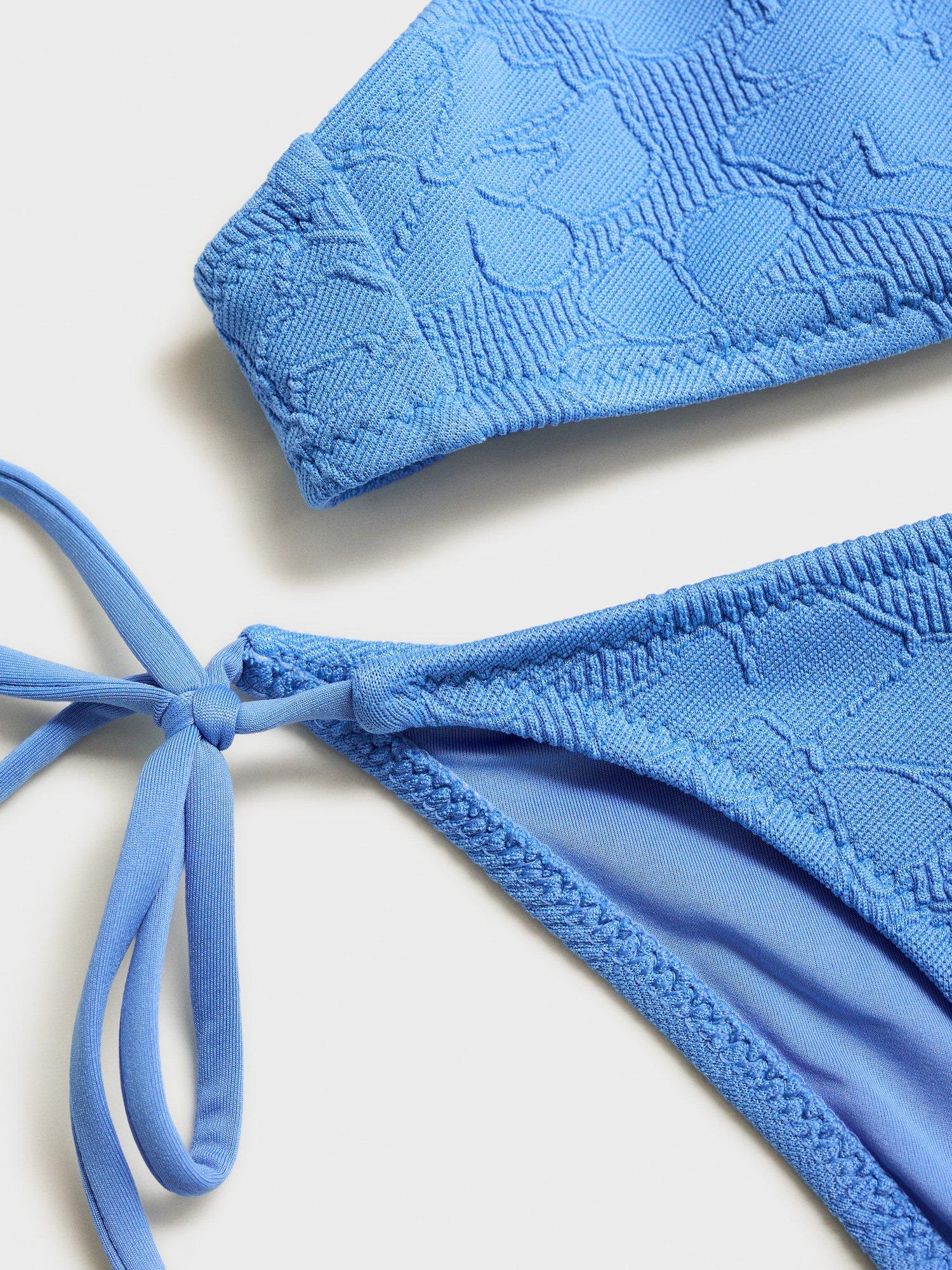 Product image 5 of 6, which shows Mango Turqueta Bikini Top, Pastel Blue, XS