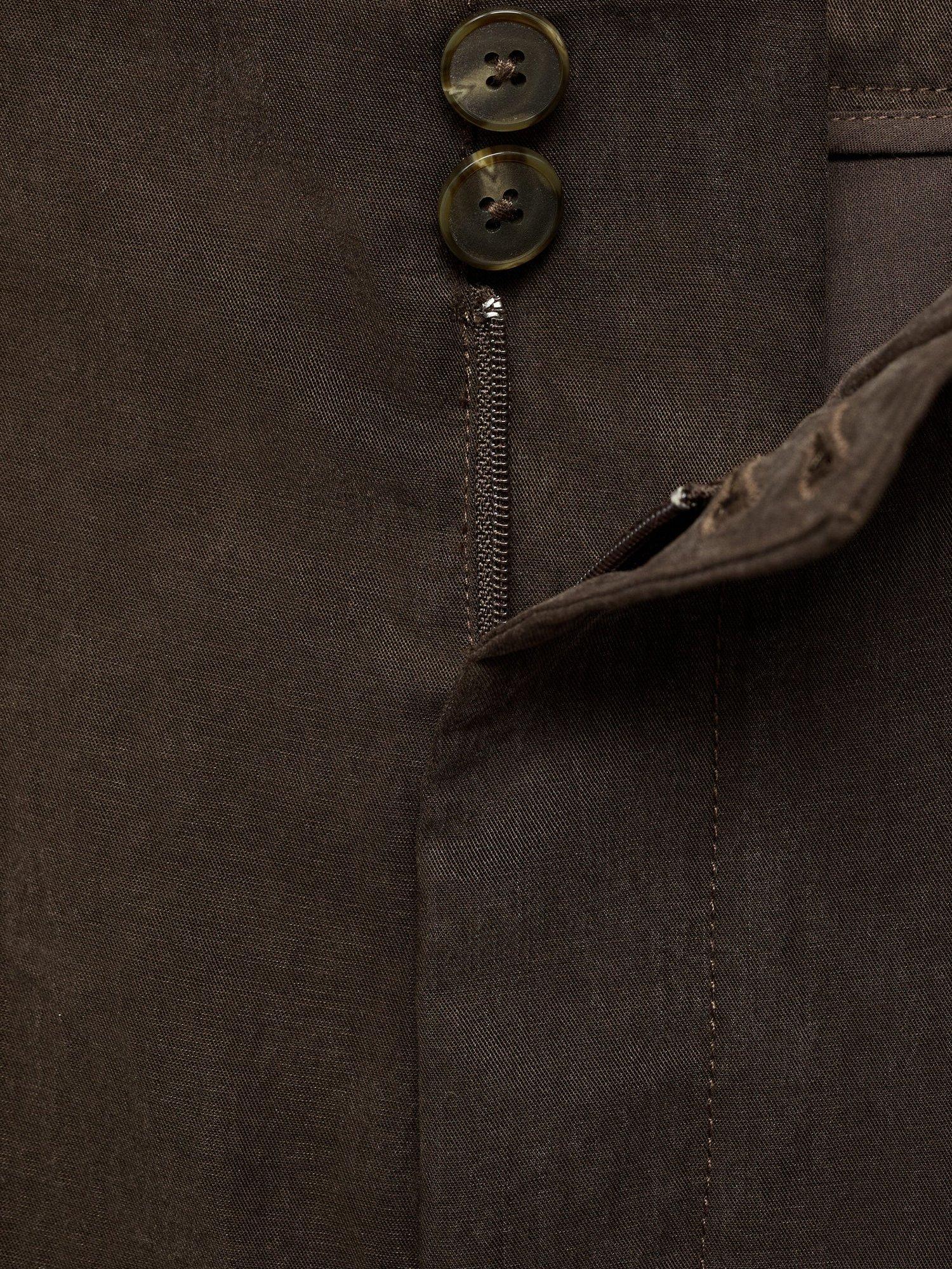 Product image 5 of 7, which shows Mango Adrian Straight Fit Trousers, Brown, 12