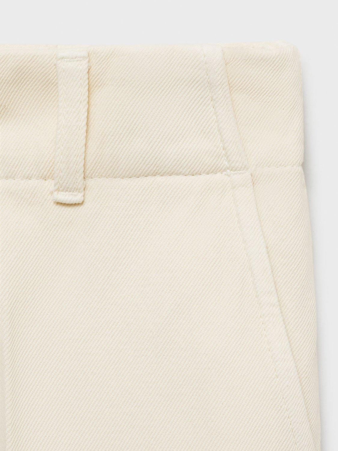 Product image 5 of 8, which shows Mango Alba Wide Leg Trousers, Light Beige, M