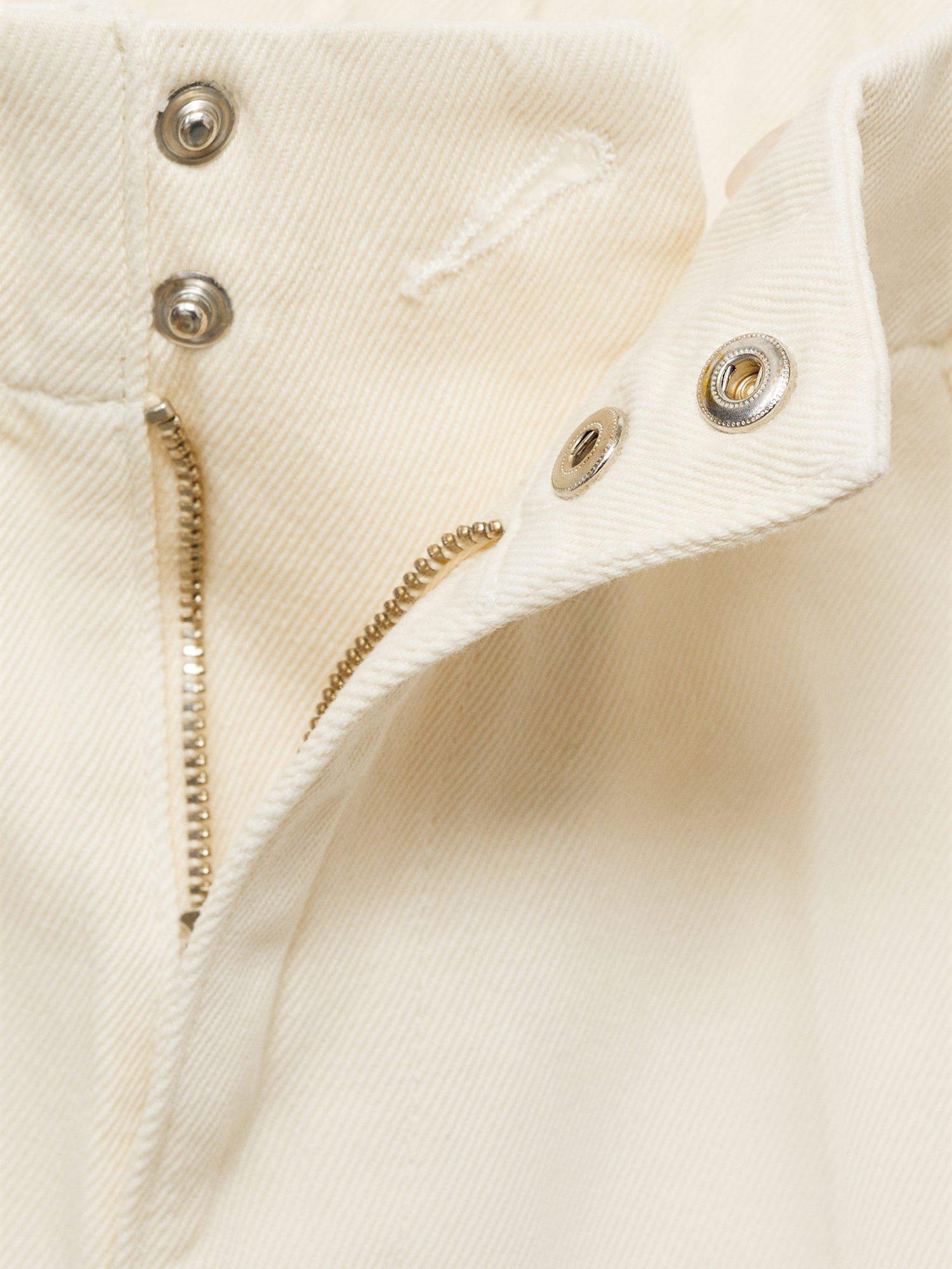 Product image 8 of 8, which shows Mango Alba Wide Leg Trousers, Light Beige, M