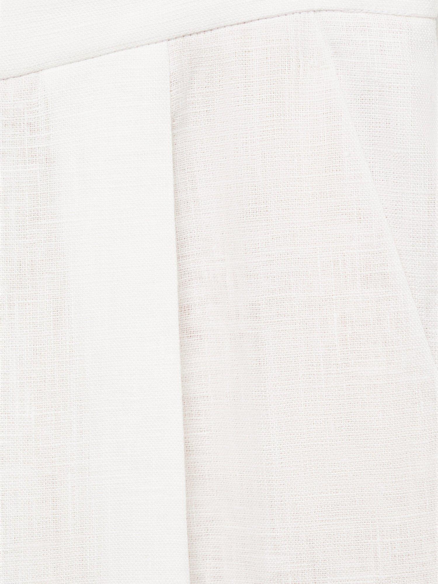 Product image 5 of 7, which shows Mango Boreli Straight Fit Pure Linen Trousers, Natural White, 12