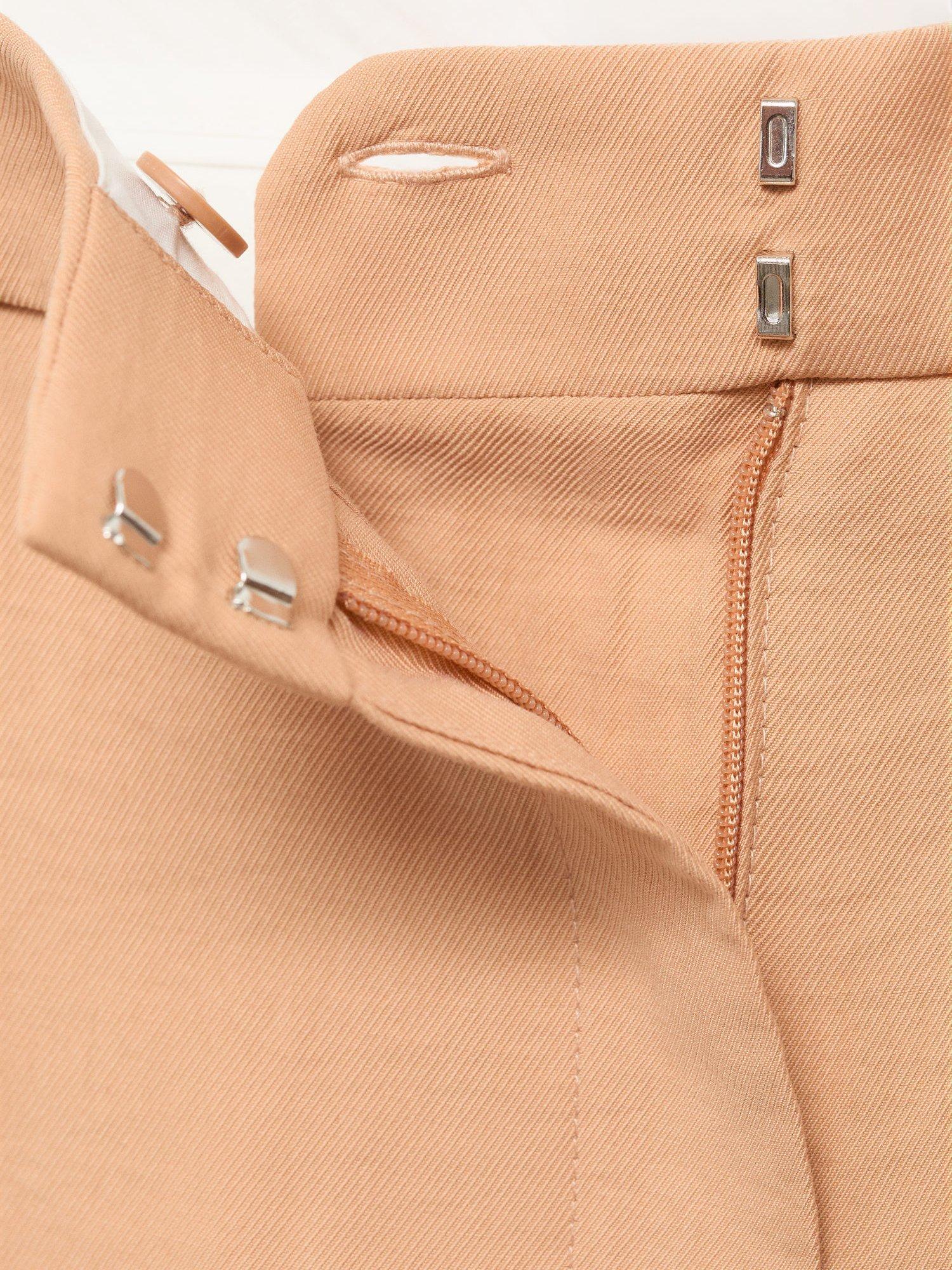 Product image 8 of 8, which shows Mango Madame Cropped Trousers, Pink, 10