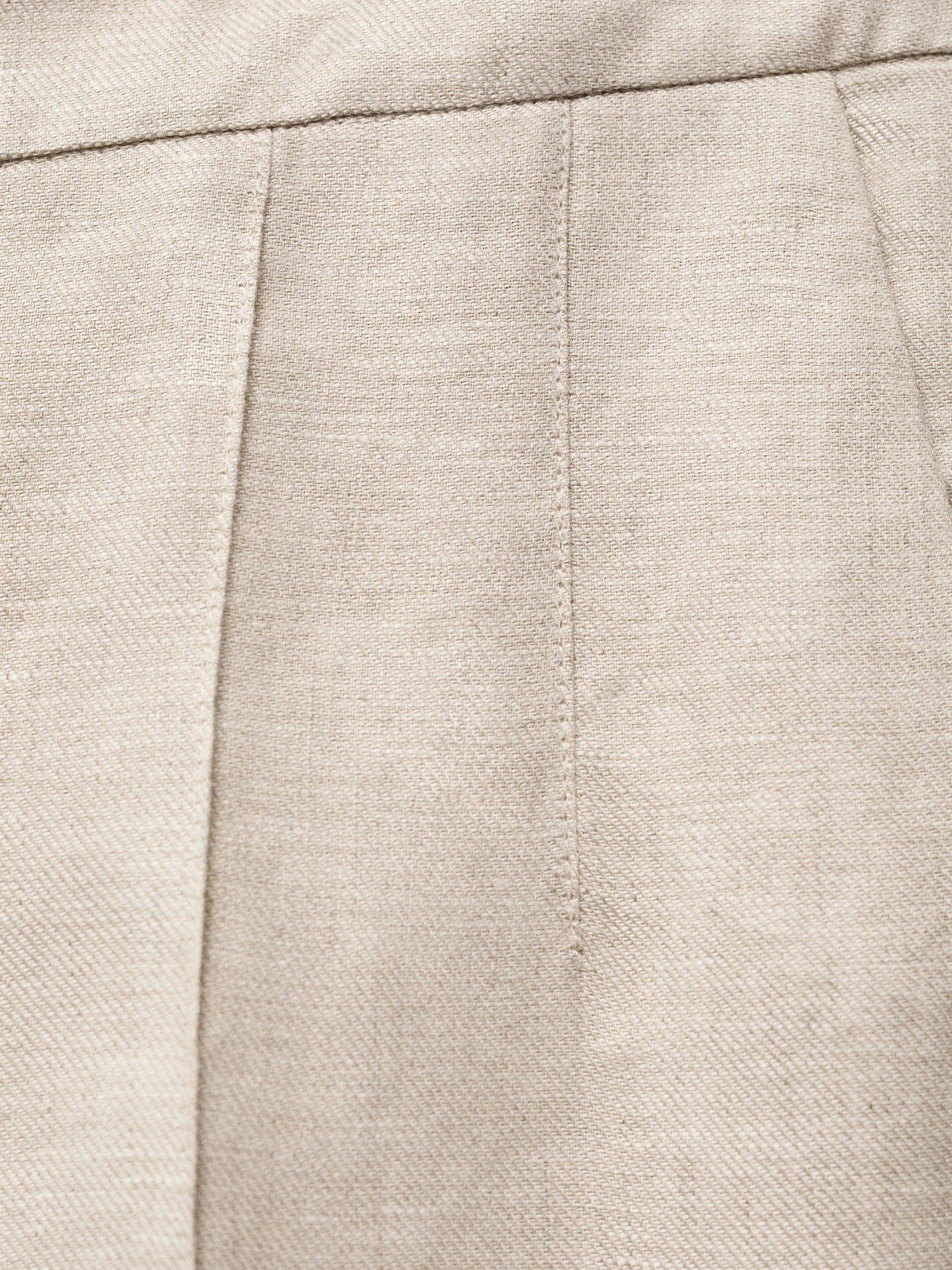Product image 5 of 8, which shows Mango Margarit Linen Trousers, Beige, 10