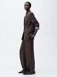 Mango Veronica Straight Tailored Trousers, Brown