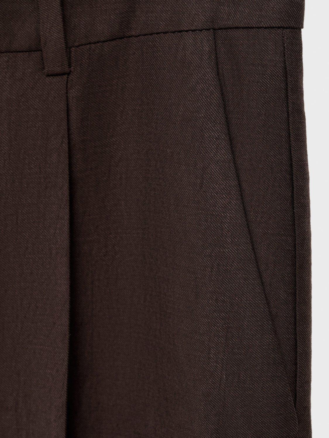 Product image 5 of 8, which shows Mango Veronica Straight Tailored Trousers, Brown, 20