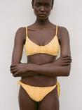 Mango Antalia Crochet Swim Bikini Briefs, Yellow