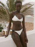 Mango Faro Swim Bikini Briefs, White