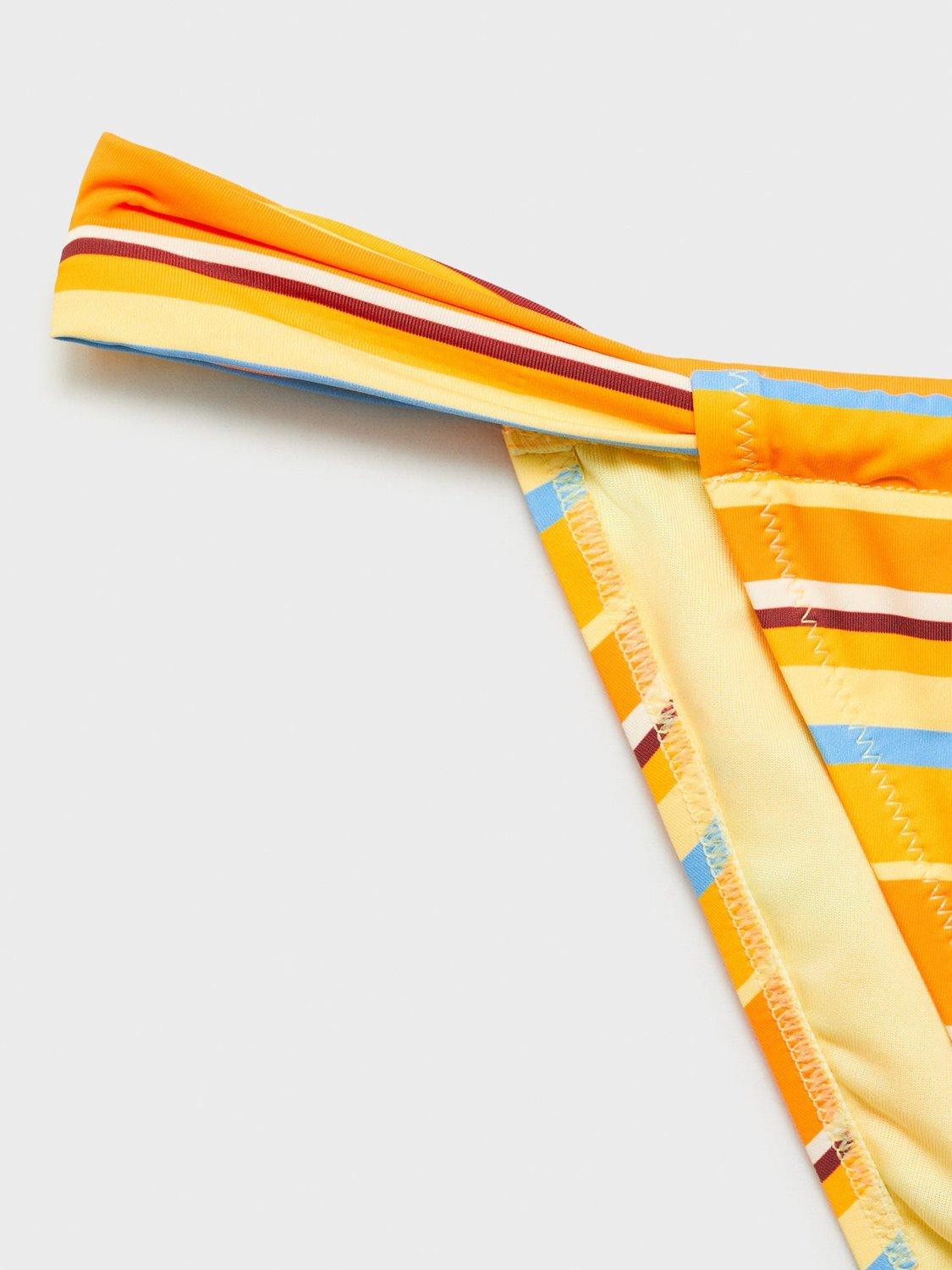 Product image 5 of 6, which shows Mango Funky Stripe Bikini Bottoms, Yellow, M