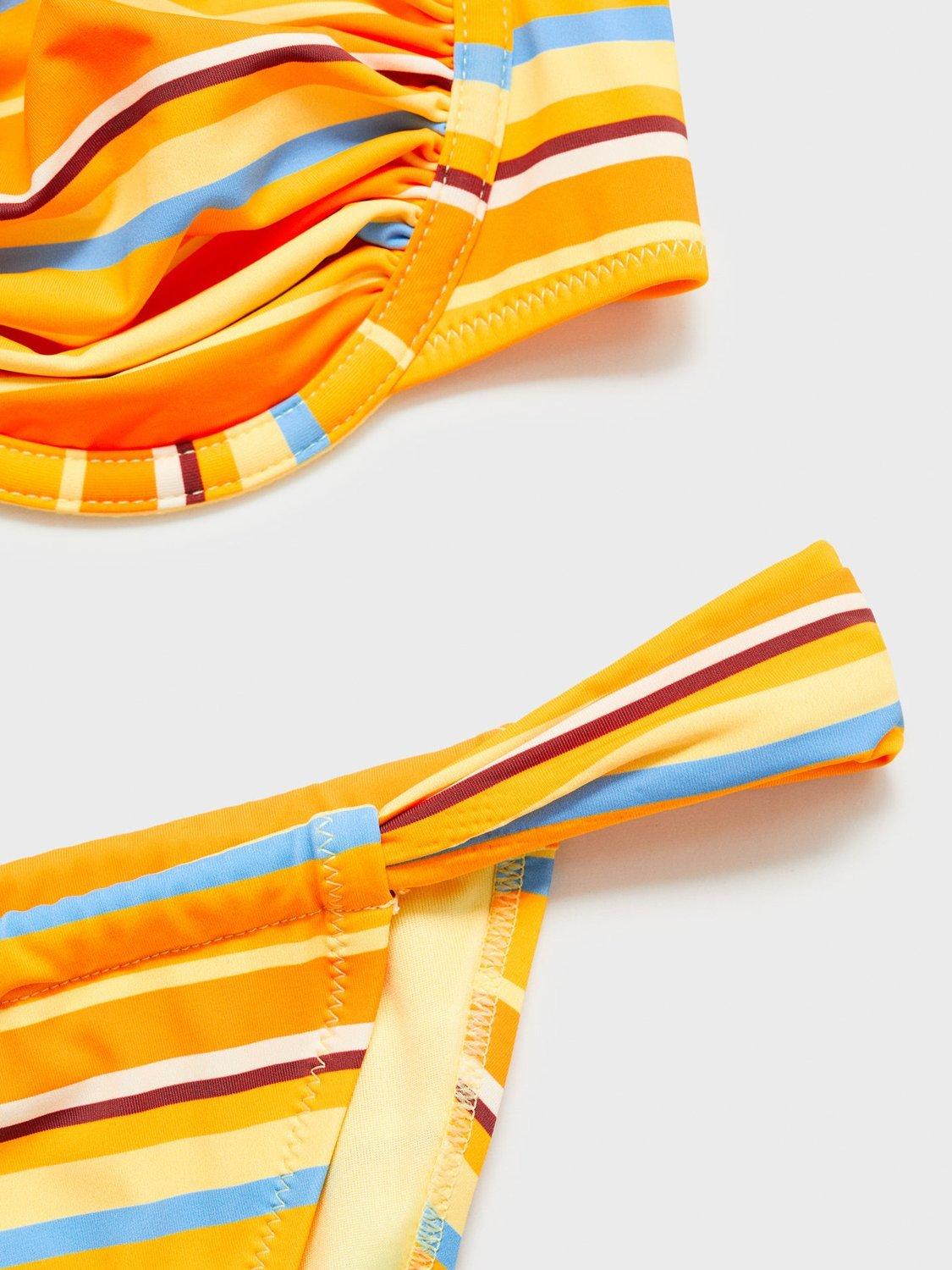 Product image 6 of 6, which shows Mango Funky Stripe Bikini Bottoms, Yellow, M
