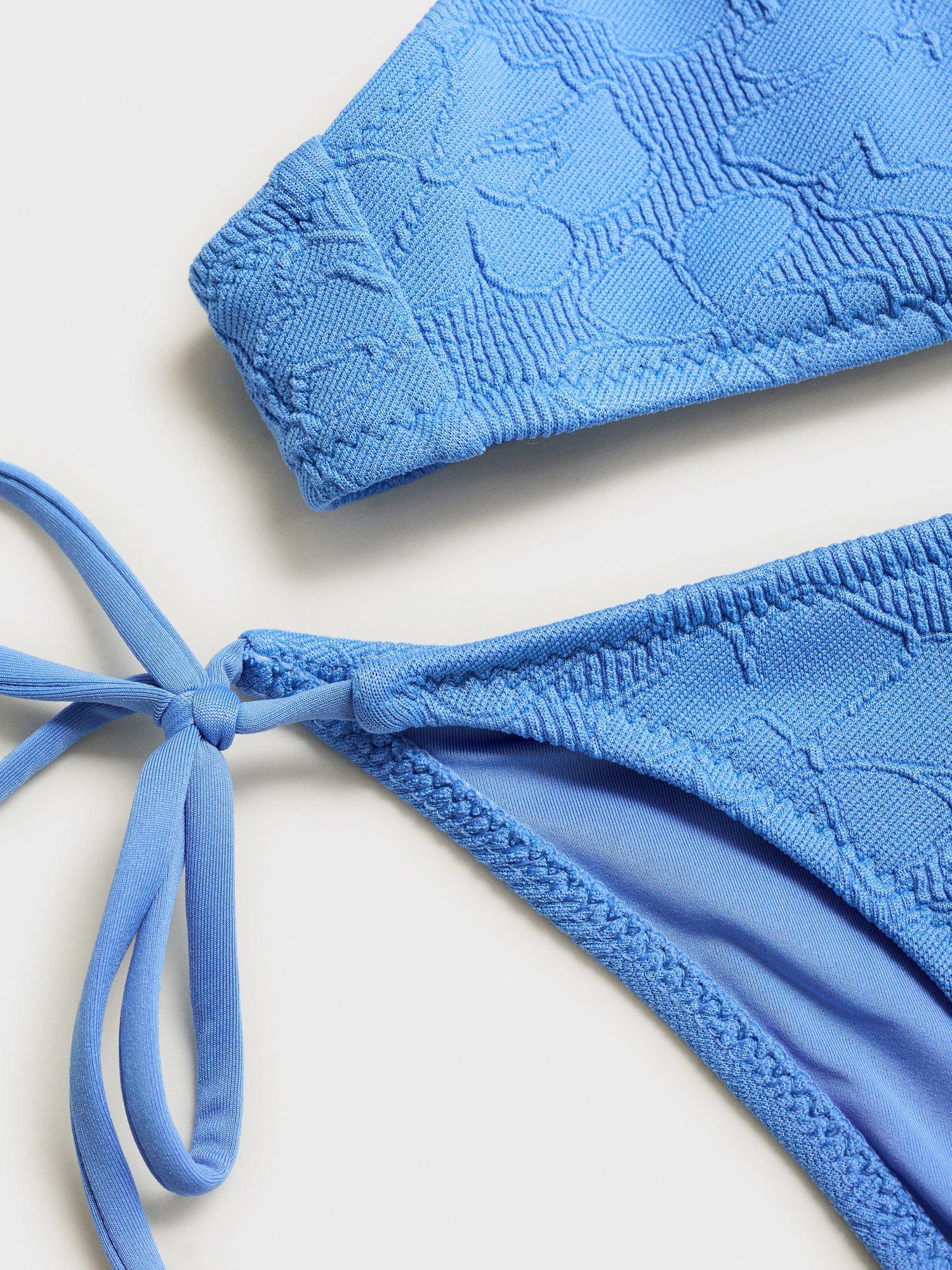 Product image 5 of 6, which shows Mango Turqueta Bikini Bottoms, Pastel Blue, L