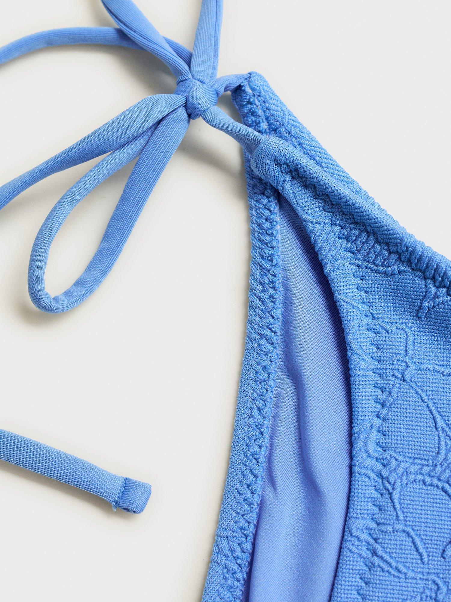 Product image 6 of 6, which shows Mango Turqueta Bikini Bottoms, Pastel Blue, L