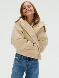 Calvin Klein Kids' Relaxed Hooded Parka Jacket, Whitecap Gray