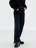 Calvin Klein Kids' Five Pocket Barrel Jeans, Salt Pepper Grey