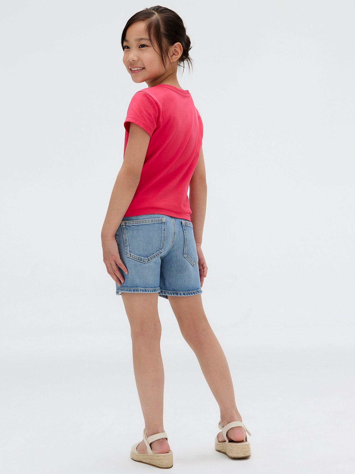 Product image 2 of 4, which shows Calvin Klein Kids' Cotton Glitter Logo T-Shirt, Teaberry, 10 years