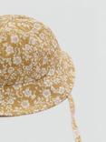 Mango Curcuma Cotton Floral Bucket Hat, Medium Yellow