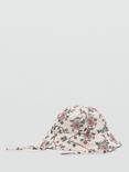 Mango Baby Pimen Cotton Floral Bucket Hat, Light Beige