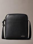 Calvin Klein Faux Leather Reporter Bag, Black