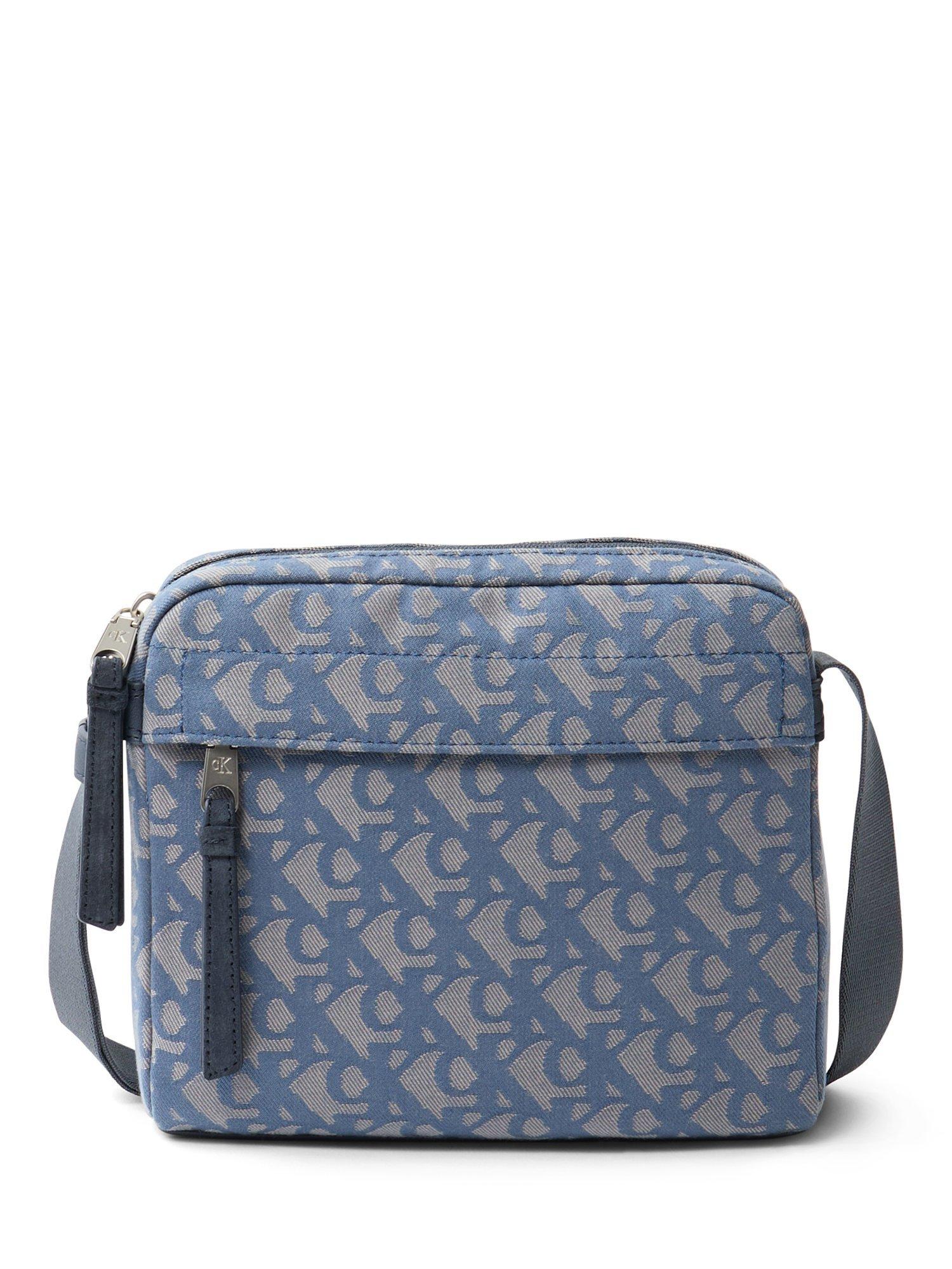 Product image 1 of 3, which shows Calvin Klein Monogram Crossbody Bag, Atmosphere/Blue, One Size