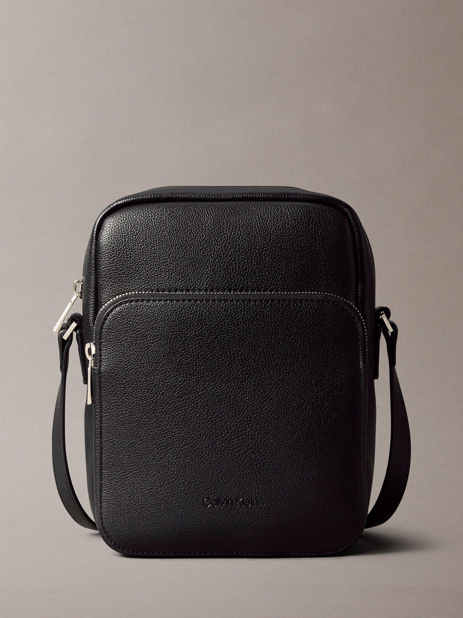 Product image 1 of 3, which shows Calvin Klein Faux Leather Crossbody Bag, Black, One Size