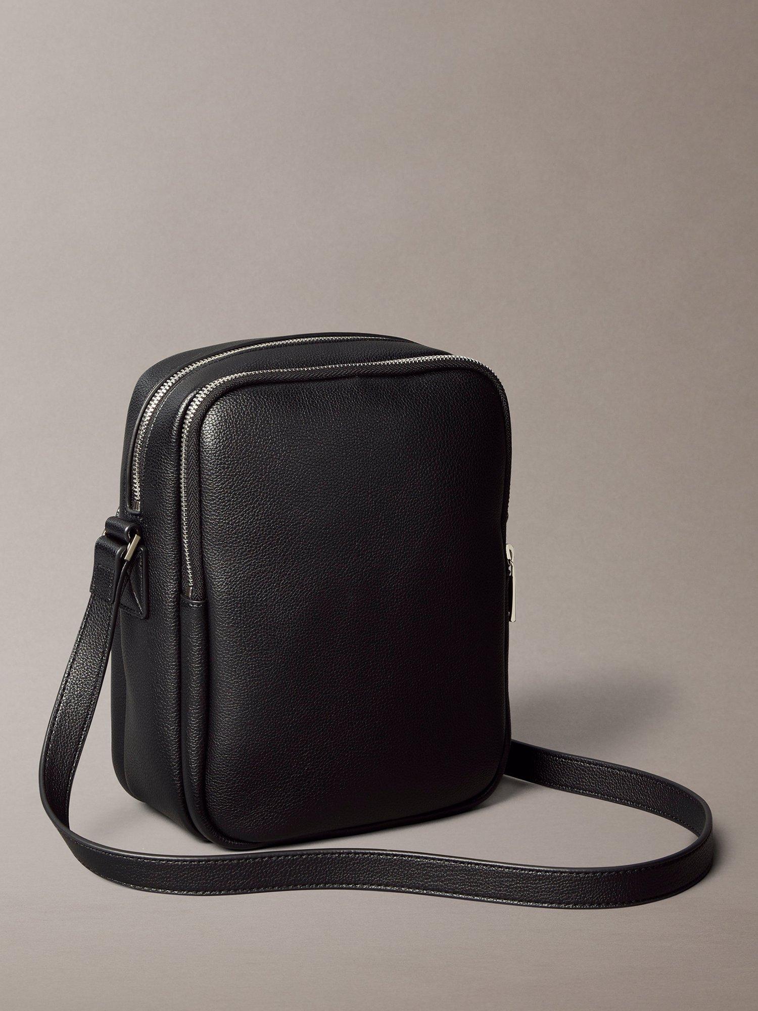 Product image 2 of 3, which shows Calvin Klein Faux Leather Crossbody Bag, Black, One Size