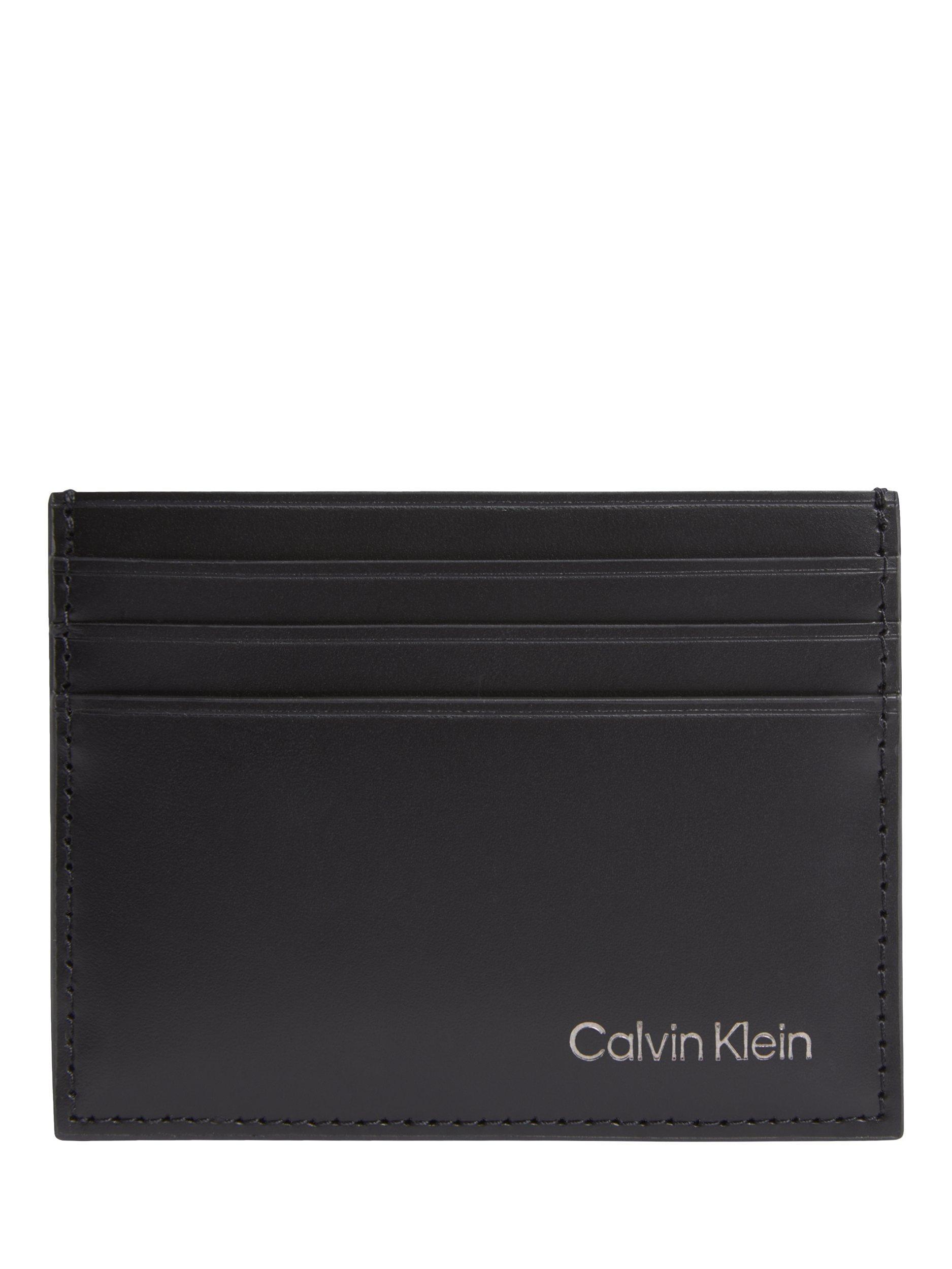 Product image 1 of 2, which shows Calvin Klein Leather RFID Cardholder, Black, One Size