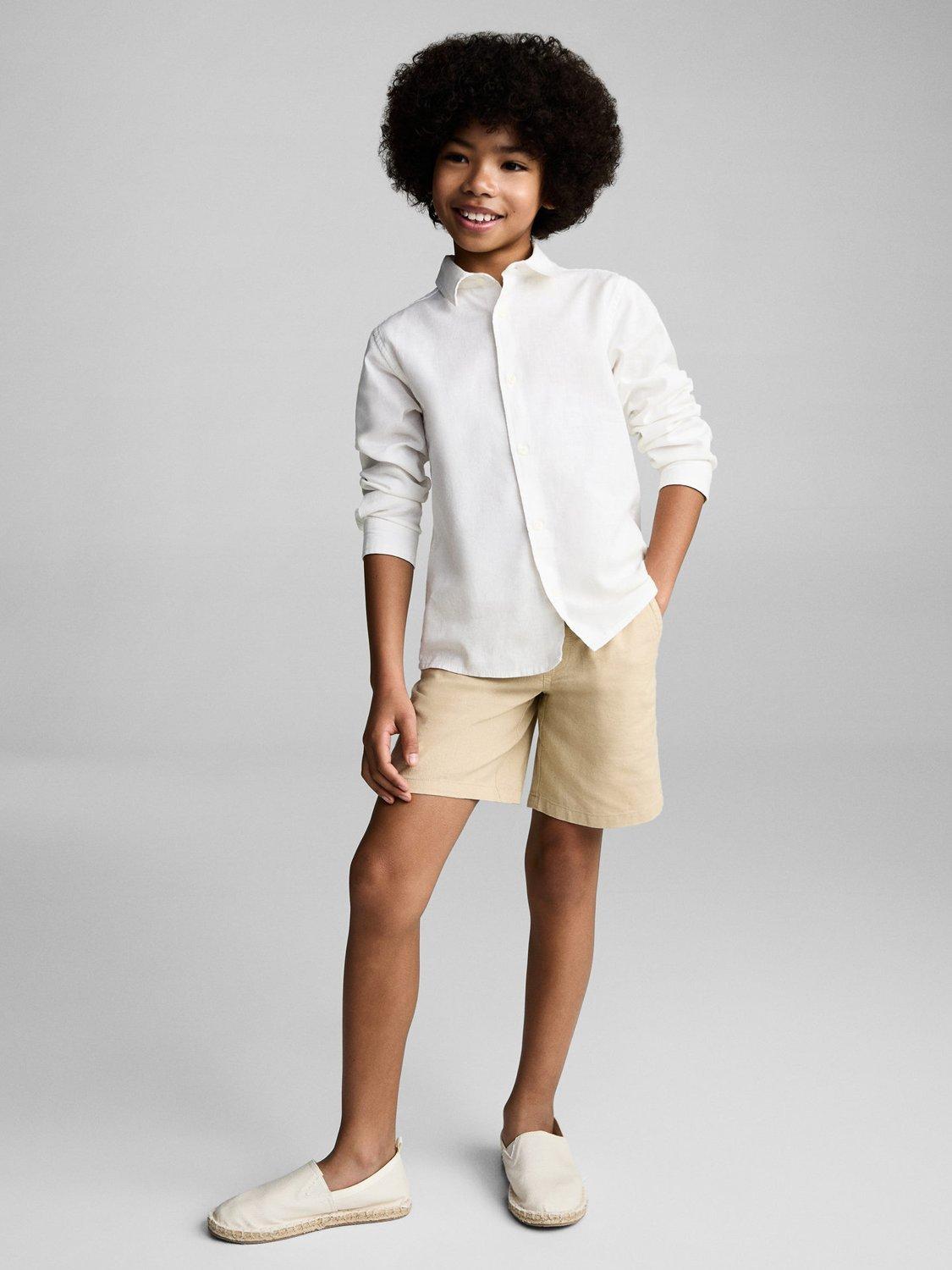 Product image 1 of 7, which shows Mango Kids' Javi Shirt, Natural White, 6 years