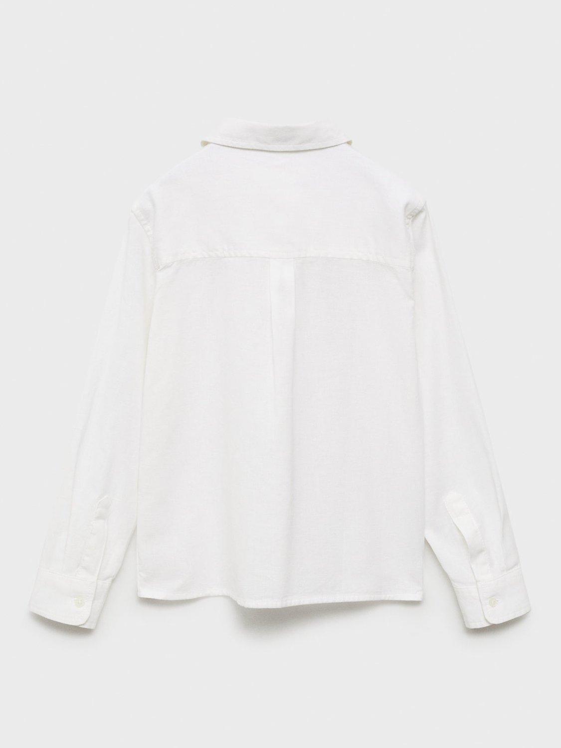 Product image 4 of 7, which shows Mango Kids' Javi Shirt, Natural White, 6 years