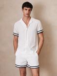 Reiss x CHÉ Valbonne Stripe Cuff Shirt, White