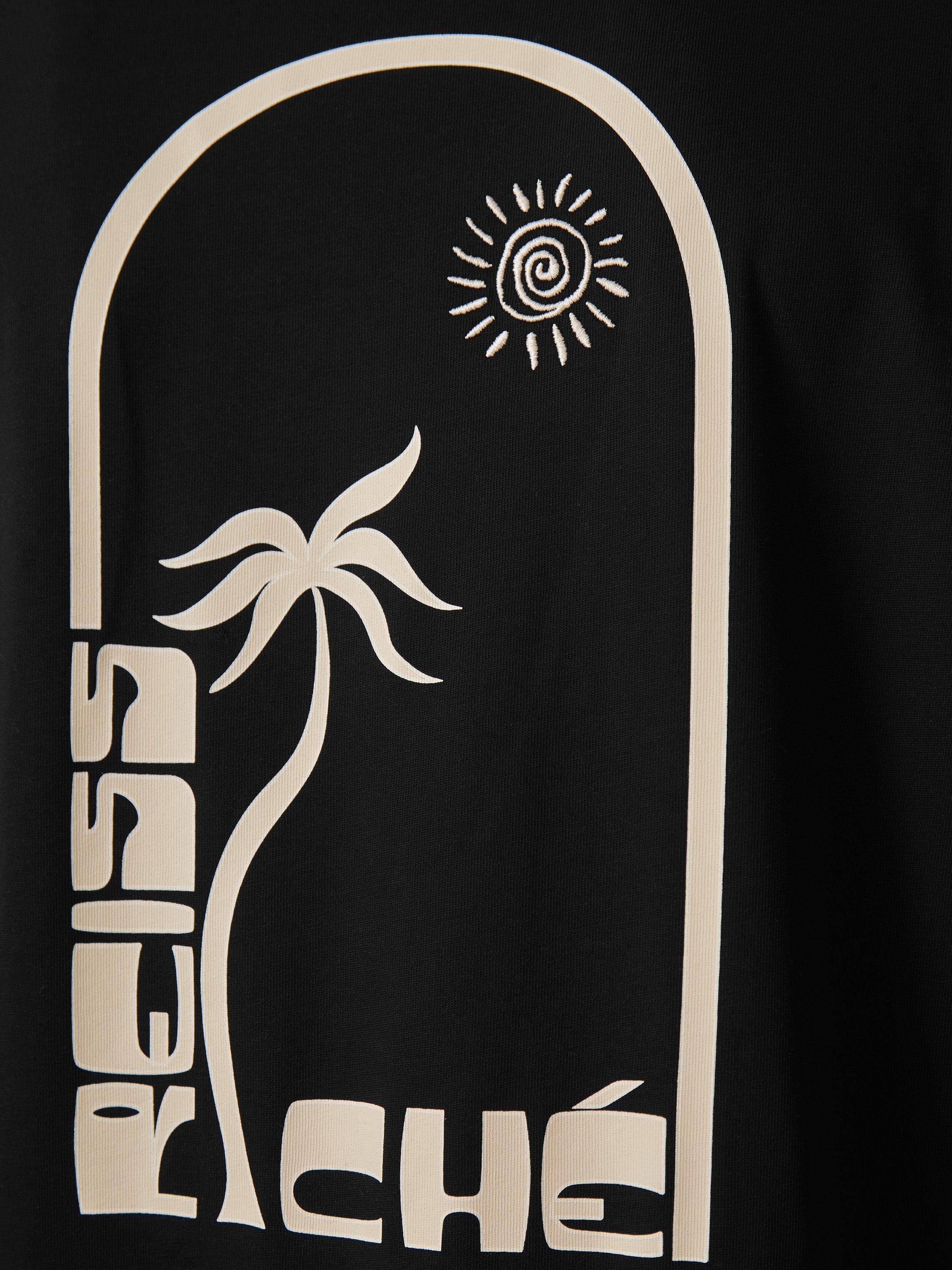 Product image 4 of 5, which shows Reiss x CHE Roda Cotton Regular Fit Short Sleeve Logo T-Shirt, Black, XS