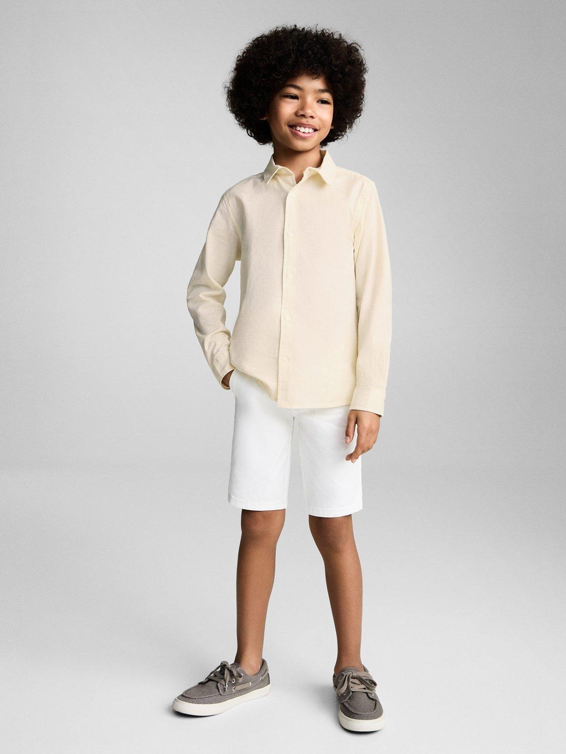 Product image 1 of 7, which shows Mango Kids' Javi Shirt, Yellow, 6 years
