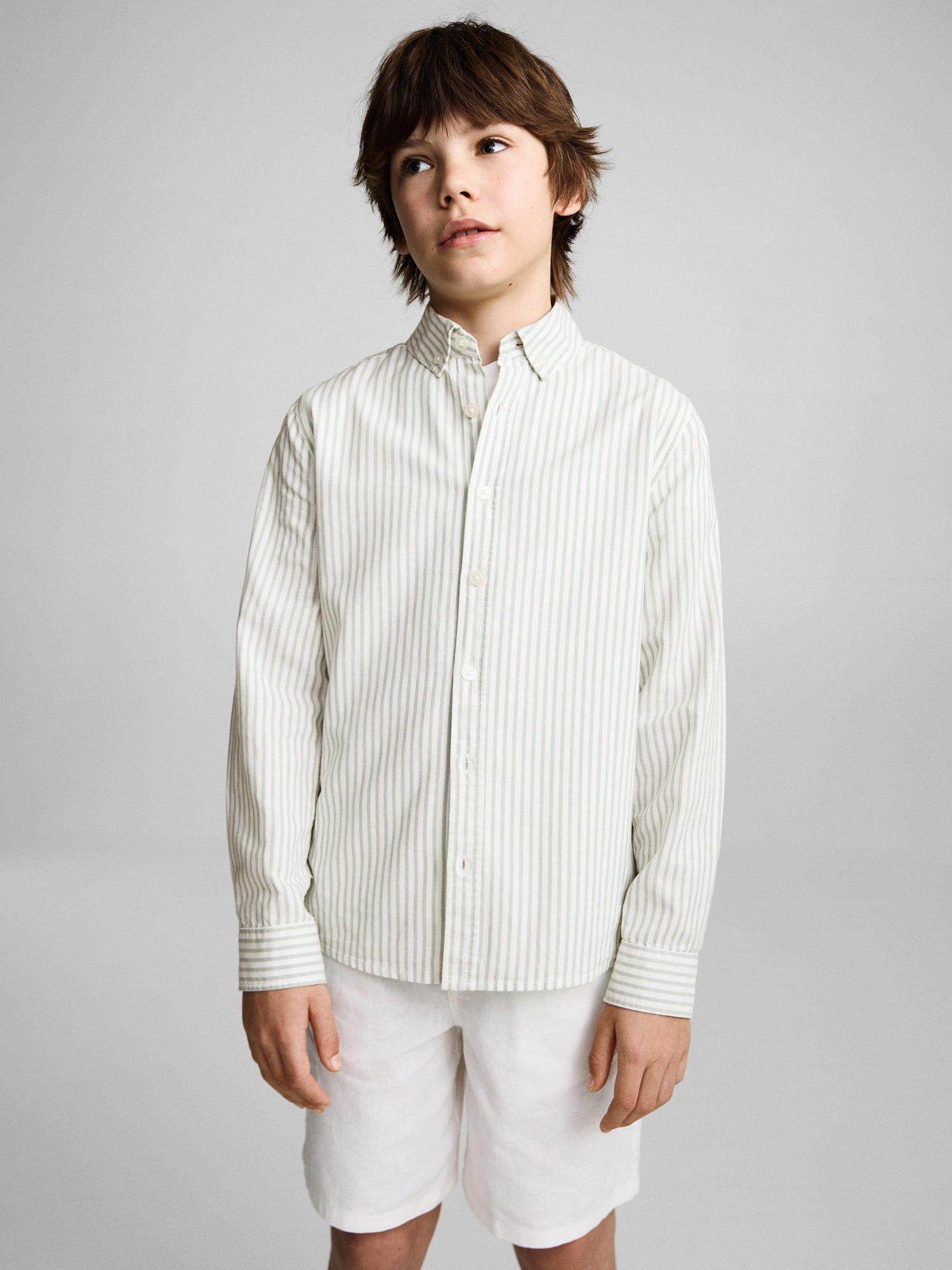 Product image 1 of 7, which shows Mango Kids' Oxford Shirt, Green, 10 years