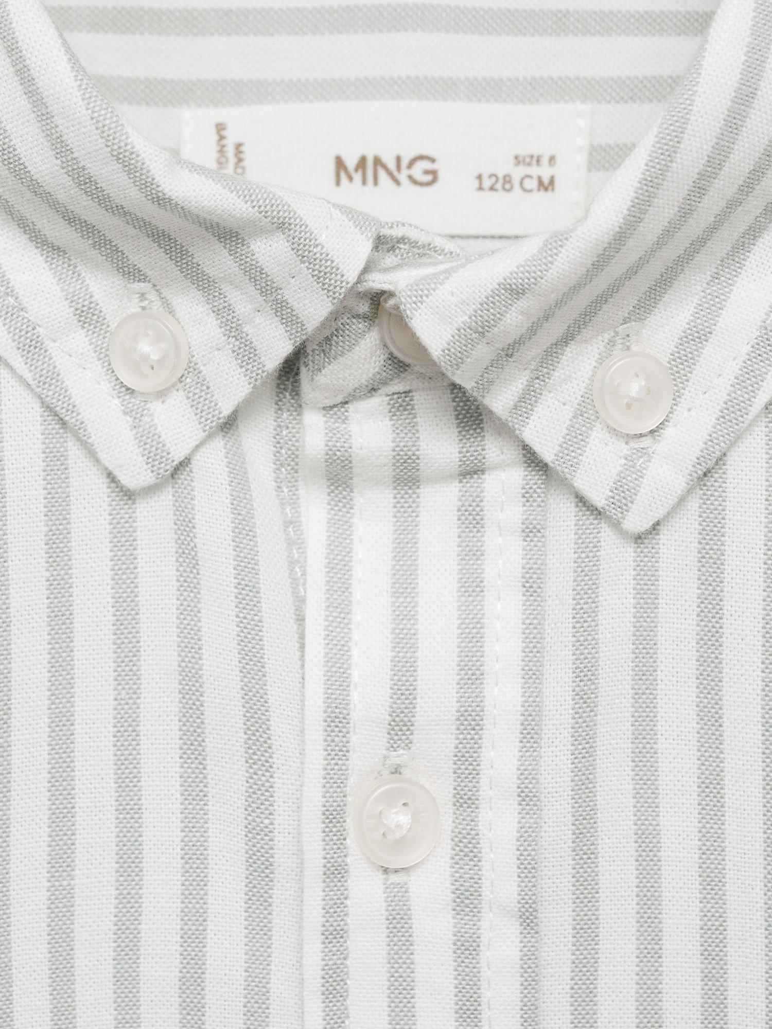 Product image 7 of 7, which shows Mango Kids' Oxford Shirt, Green, 10 years