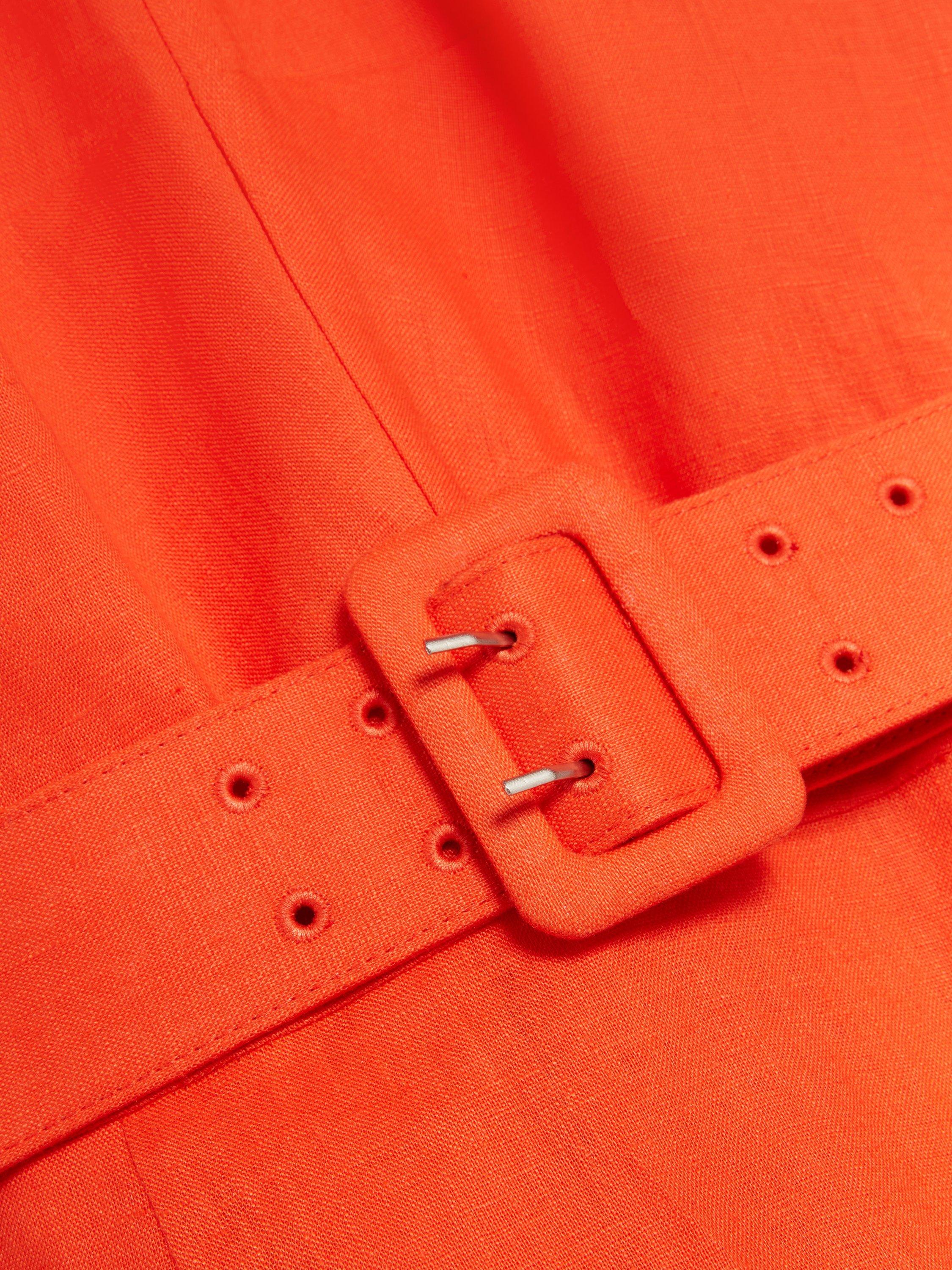 Product image 7 of 7, which shows Ted Baker Belted Puff Sleeve Midi Dress, Orange, 6