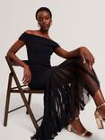 Ted Baker Drop Waist Off Shoulder Knit Dress, Navy