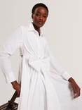 Ted Baker Cotton Long Sleeved Wrap Shirt Dress, White